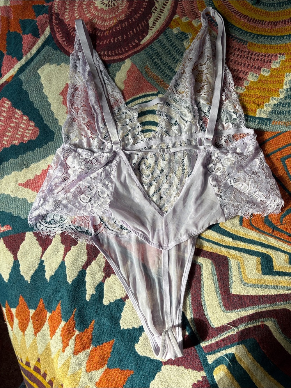 Adore Me Lavender Lace Bandeau Bralette - Picture 2 of 10